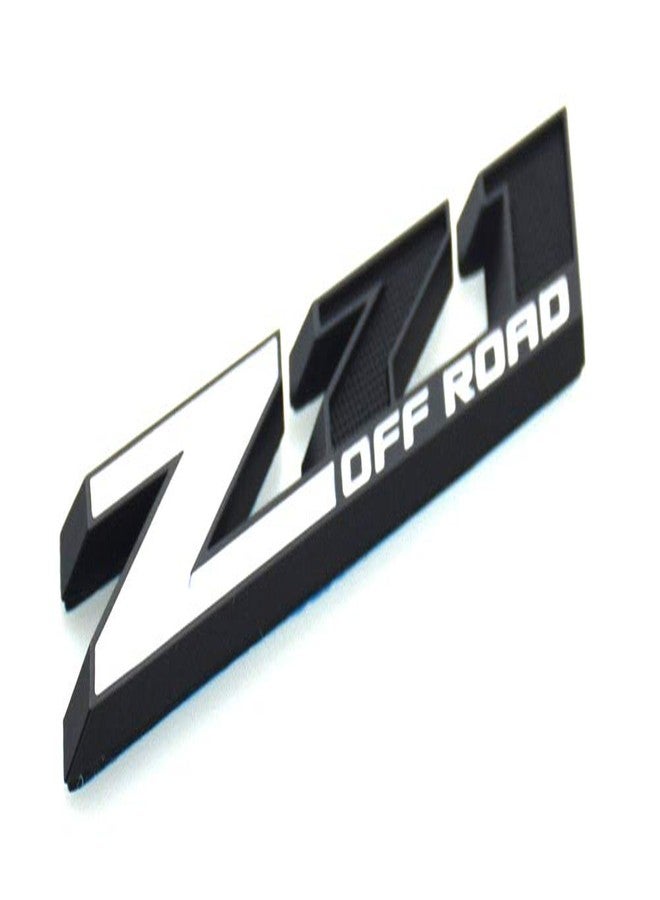 Aimoll 2pcs Z71 Off Emblems with Strong Tape Decal Emblems Badge for GMC Chevy Silverado Sierra Suburban (White/Black) - Image 4